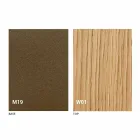 Wysuwana nowoczesna konsola z drewna dębowego i metalu Made in Italy - Nappo Viadurini