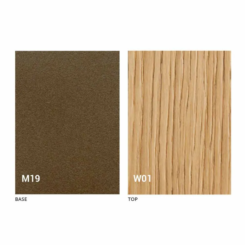 Wysuwana nowoczesna konsola z drewna dębowego i metalu Made in Italy - Nappo Viadurini