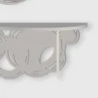 Konsola o nowoczesnym designie z piasku i beżowego drewna do montażu na ścianie - Orbit Viadurini