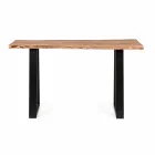 Nowoczesna konsola z drewna akacjowego i stali Design Homemotion - Teresanna Viadurini