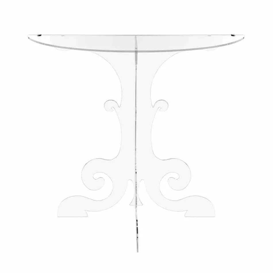 Nowoczesna konsola w przezroczystej pleksi produkowana we Włoszech, Belfiore Viadurini