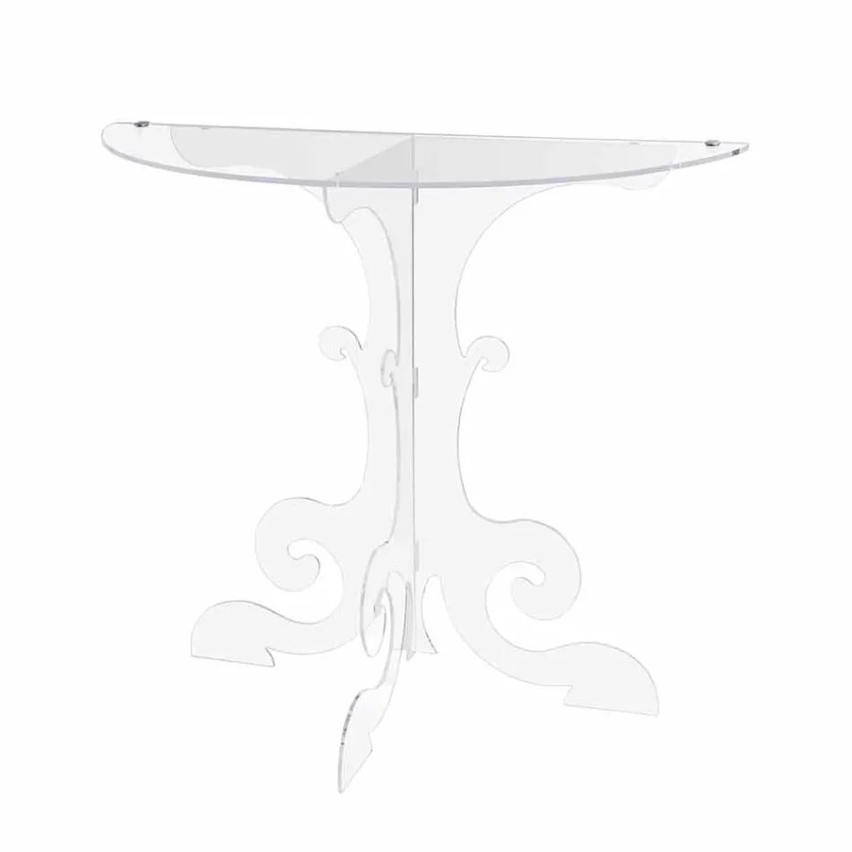 Nowoczesna konsola w przezroczystej pleksi produkowana we Włoszech, Belfiore Viadurini