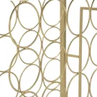 Konsola na szklaną butelkę ze złotą żelazną strukturą - Vicio Viadurini