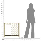 Konsola na szklaną butelkę ze złotą żelazną strukturą - Vicio Viadurini