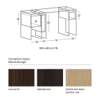 Konsola z bardzo przezroczystego szkła i drewna Made in Italy - Damiano Viadurini