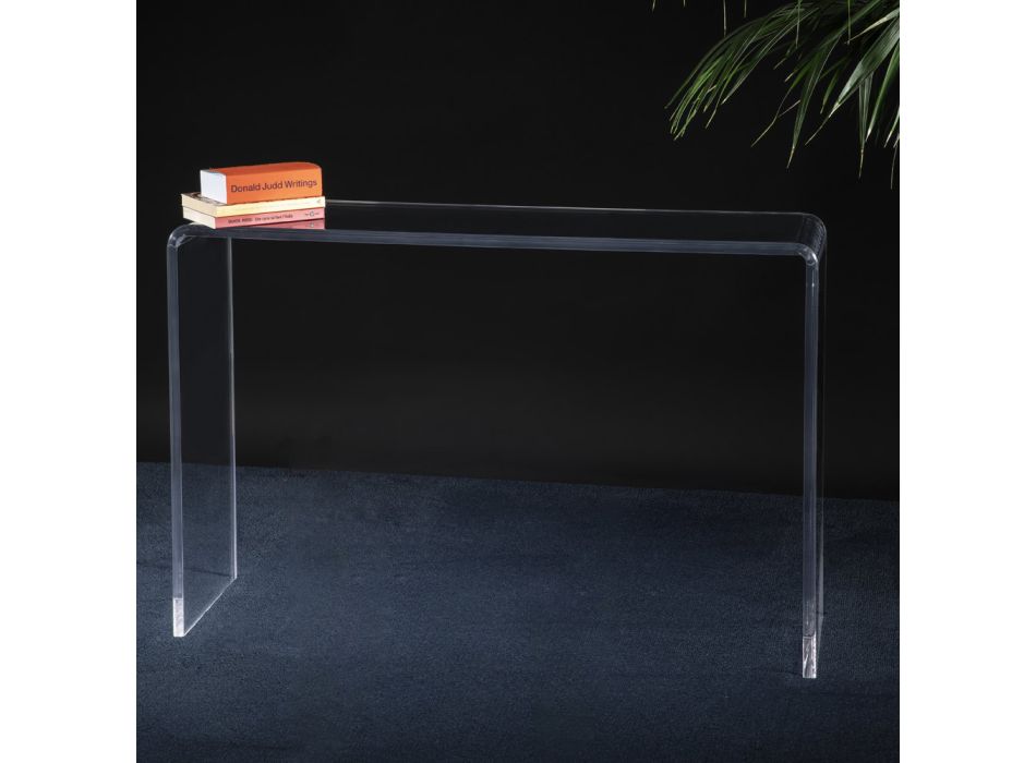 Konsola do salonu z minimalnie przezroczystego kryształu akrylowego - Amedea Viadurini