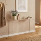 Konsola Alarico z przezroczystego pleksiglasu o nowoczesnym designie, wyprodukowana we Włoszech Viadurini