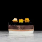 Włoski luksusowy laminowany marmurowy pojemnik centralny - Leonida Viadurini