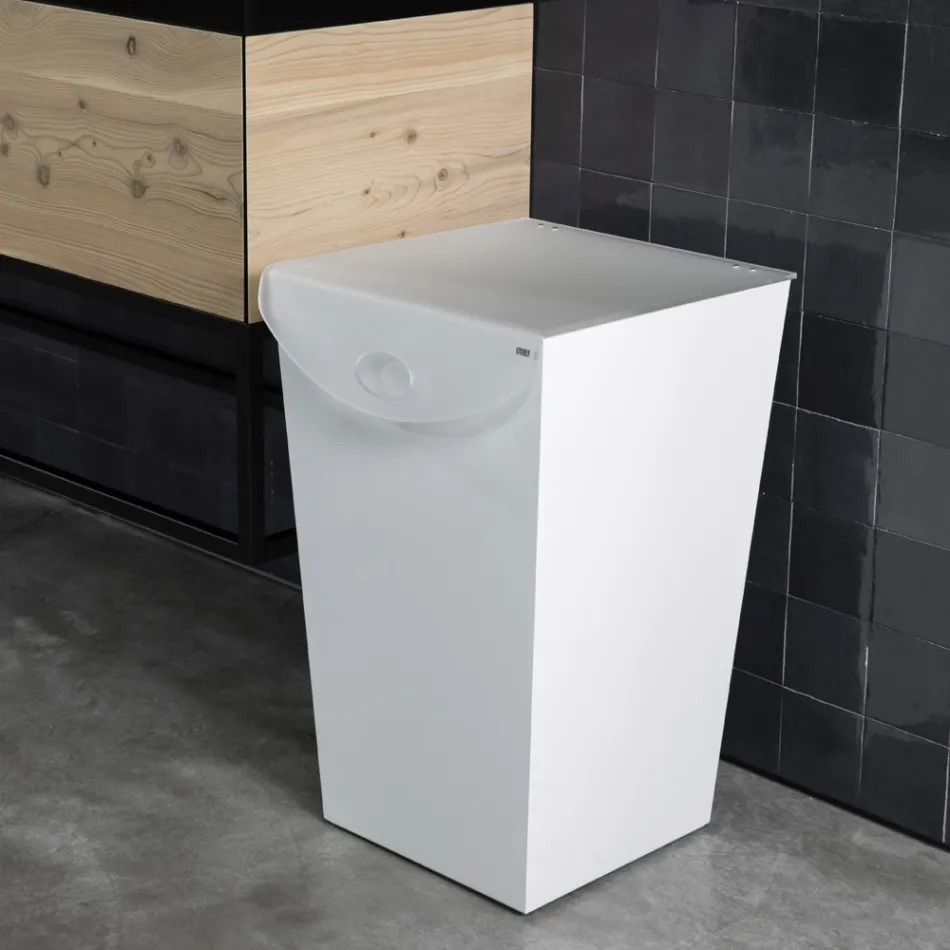 Pojemnik na pranie z drewna i kolorowego kryształu akrylowego - Brugio Viadurini