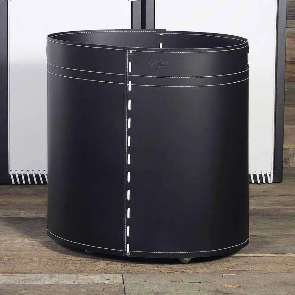 Uchwyt na drewno ze skóry Astra 100% Made in Italy Viadurini