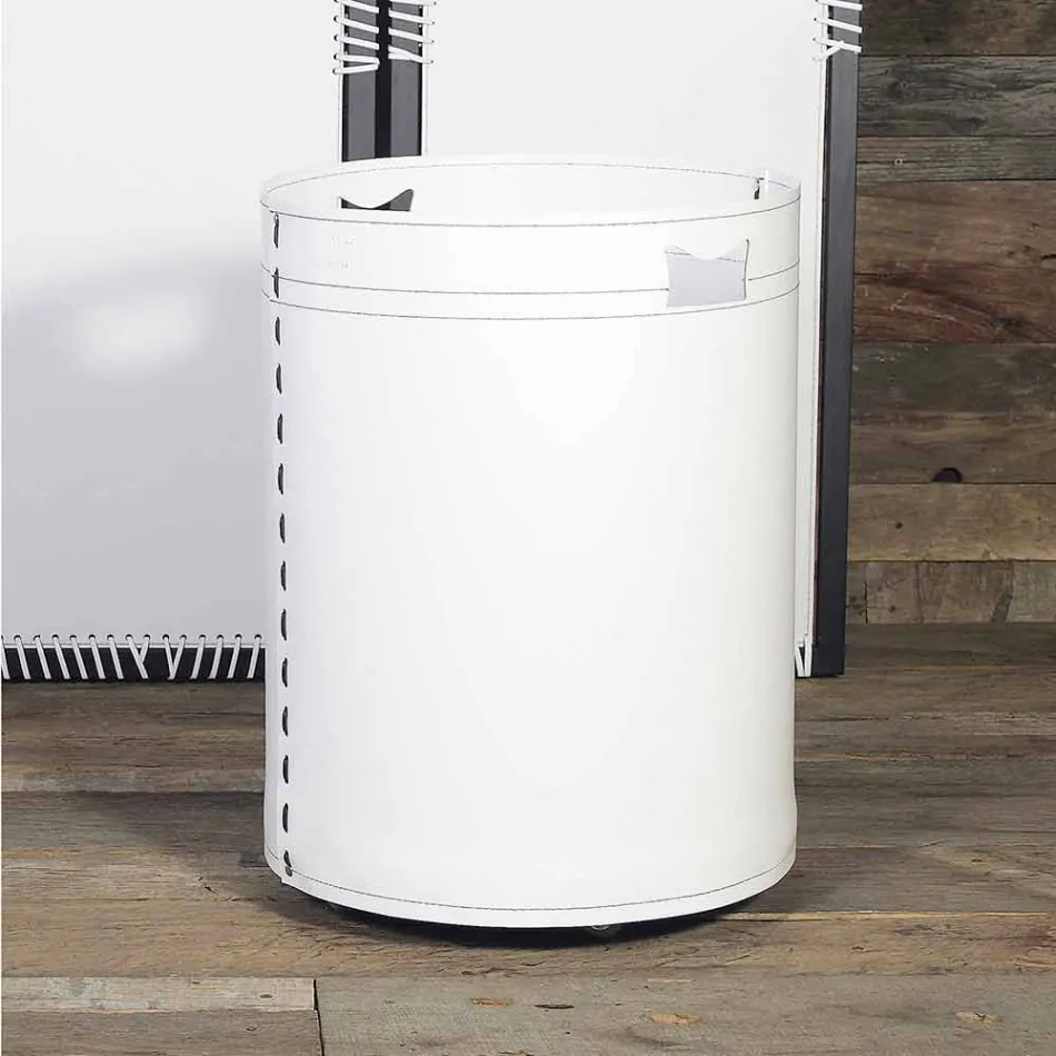 Uchwyt na drewno w 100% wykonany z włoskiej skóry Viadurini