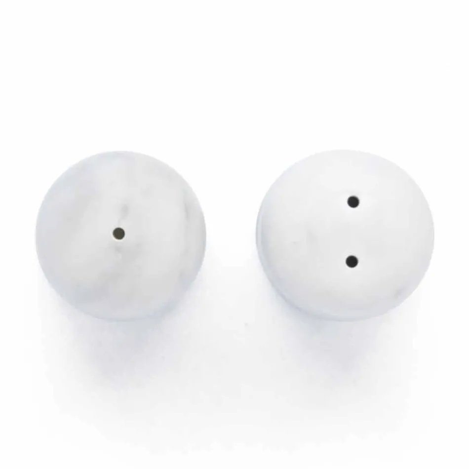 Pojemniki na sól i pieprz z marmuru z Carrary i Marquinia Wyprodukowano we Włoszech - Xino Viadurini