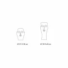 Para ceramicznych ozdób w kształcie twarzy, wyprodukowanych we Włoszech - Visage Viadurini