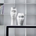 Para ceramicznych ozdób w kształcie twarzy, wyprodukowanych we Włoszech - Visage