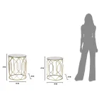 Para żelaznych stolików kawowych z okrągłym szklanym blatem - Etro Viadurini