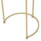 Para Okrągłych Stolików Kawowych ze Szkła i Złotego Żelaza - Avola Viadurini