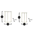 Para Okrągłych Stolików Kawowych ze Szkła i Złotego Żelaza - Avola Viadurini