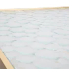 Para kwadratowych stolików telefonicznych ze złotego żelaza i szkła - Papież Viadurini