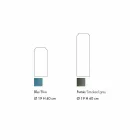 Para dekoracyjnych wazonów z niebieskiego i przydymionego kolorowego szkła, nowoczesny design - Adriano Viadurini