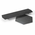 Para tac ze stali lakierowanej w kolorze czarnym lub złotym, nowoczesny design - Savona Viadurini