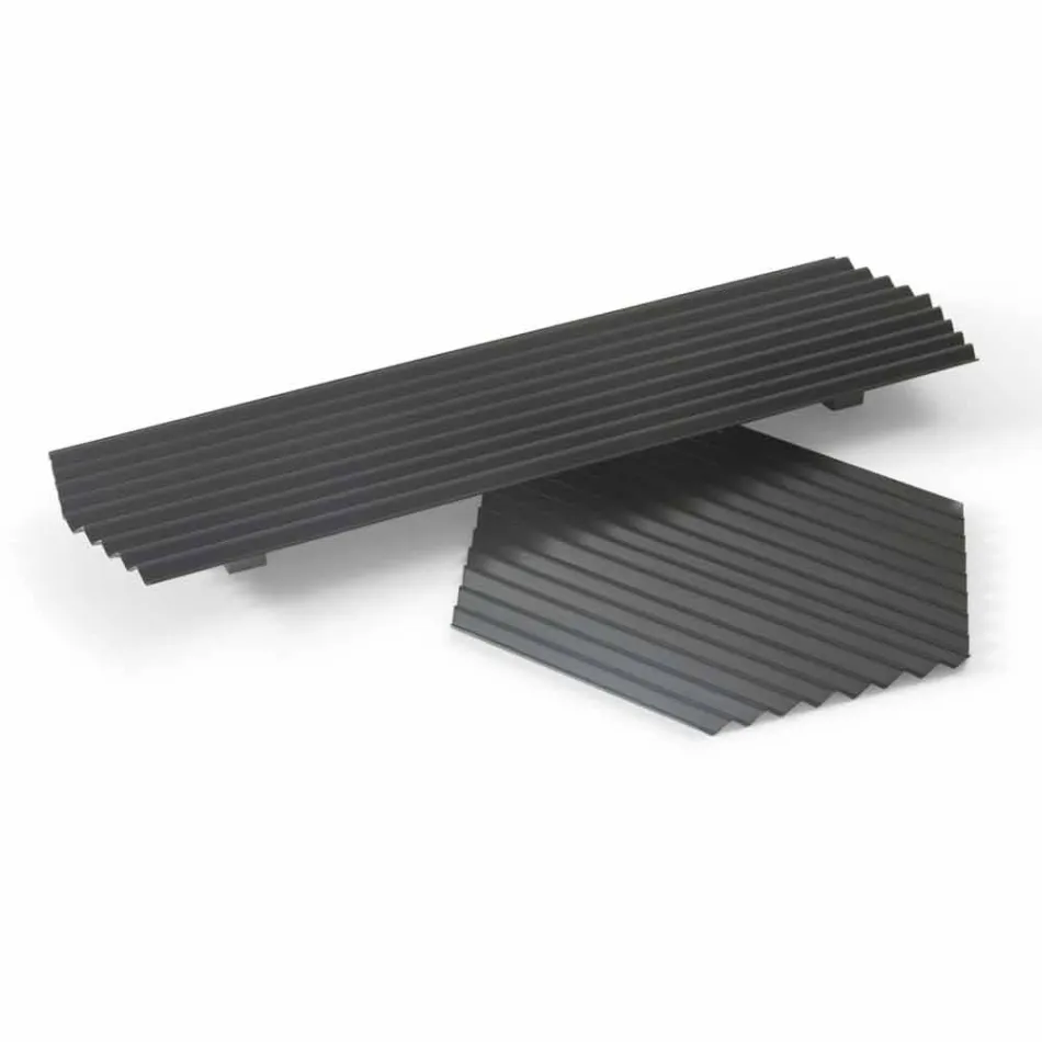 Para tac ze stali lakierowanej w kolorze czarnym lub złotym, nowoczesny design - Savona Viadurini