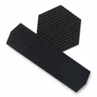 Para tac ze stali lakierowanej w kolorze czarnym lub złotym, nowoczesny design - Savona Viadurini