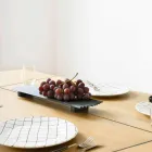 Para tac ze stali lakierowanej w kolorze czarnym lub złotym, nowoczesny design - Savona Viadurini