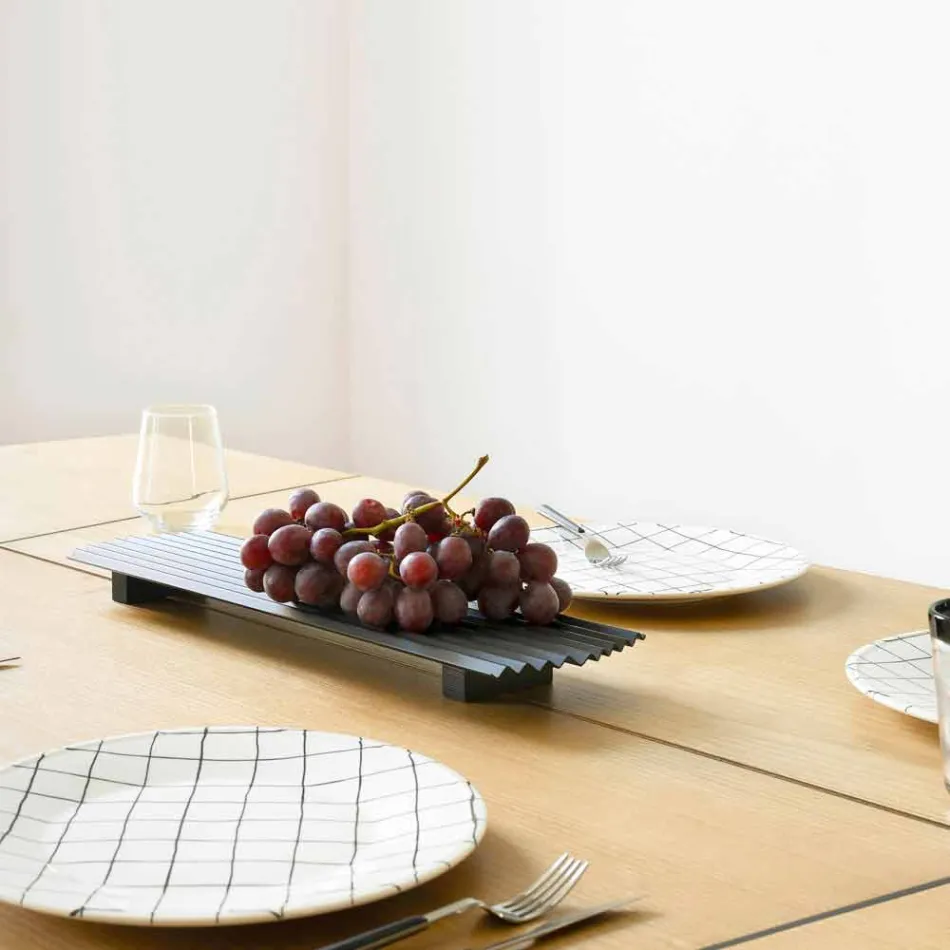 Para tac ze stali lakierowanej w kolorze czarnym lub złotym, nowoczesny design - Savona Viadurini