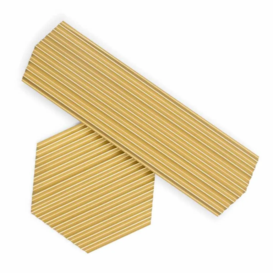 Para tac ze stali lakierowanej w kolorze czarnym lub złotym, nowoczesny design - Savona Viadurini