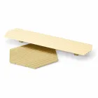 Para tac ze stali lakierowanej w kolorze czarnym lub złotym, nowoczesny design - Savona Viadurini