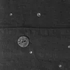 Czarna lniana poszwa na kołdrę z kryształkami na luksusowe podwójne łóżko - Damante Viadurini