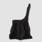 Elegancki pokrowiec na krzesło z oparciem do salonu z haftowanego lnu - Panteo Viadurini