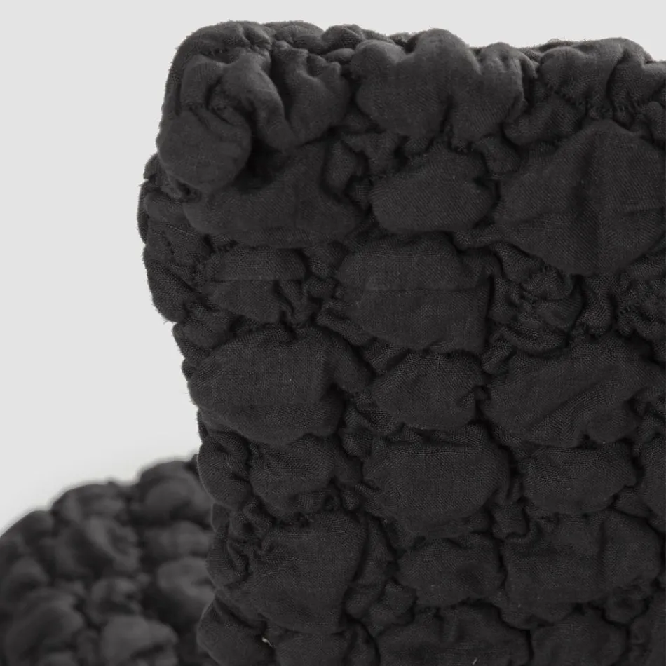 Elegancki pokrowiec na krzesło z oparciem do salonu z haftowanego lnu - Panteo Viadurini