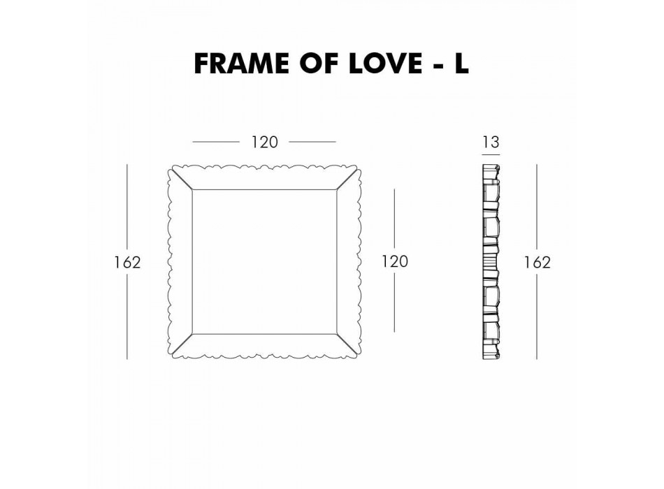 Ozdobna rama ścienna Slide Frame Of Love wykonana we Włoszech