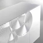 Kredens z łupków 10 ante, nowoczesny design, biała, czarna lub złota Viadurini