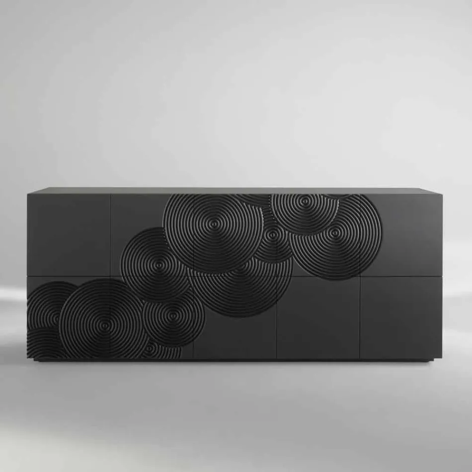 Kredens z łupków 10 ante, nowoczesny design, biała, czarna lub złota Viadurini