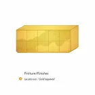 Kredens z łupków 10 ante, nowoczesny design, biała, czarna lub złota Viadurini