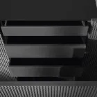 Kredens z dwóch czarnych drzwi 2 drzwi i wysuwanych szuflady Flora Viadurini