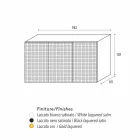 Kredens z dwóch czarnych drzwi 2 drzwi i wysuwanych szuflady Flora Viadurini