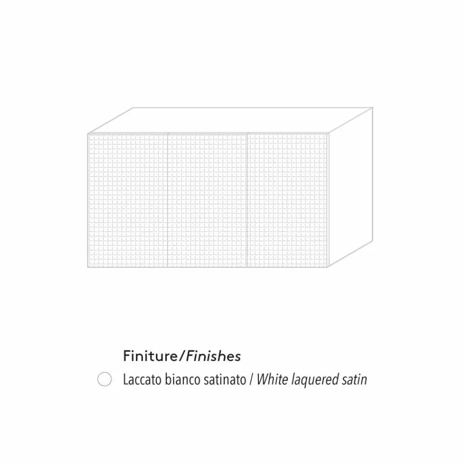 Kredens z dwóch czarnych drzwi 2 drzwi i wysuwanych szuflady Flora Viadurini