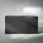 Kredens z dwóch czarnych drzwi 2 drzwi i wysuwanych szuflady Flora Viadurini