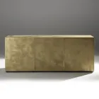 Komoda 3-drzwiowa z 3 wewnętrznymi półkami z drewna i płyty MDF - Pesci Viadurini