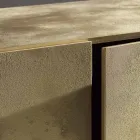 Komoda 3-drzwiowa z 3 wewnętrznymi półkami z drewna i płyty MDF - Pesci Viadurini