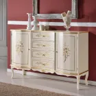 Klasyczny kredens z 2 drzwiami i 4 szufladami Drewniany kredens Made in Italy - Windsor Viadurini