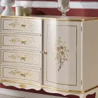 Klasyczny kredens z 2 drzwiami i 4 szufladami Drewniany kredens Made in Italy - Windsor Viadurini