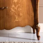 Klasyczny drewniany kredens do salonu z wkładkami Made in Italy - Ottaviano Viadurini