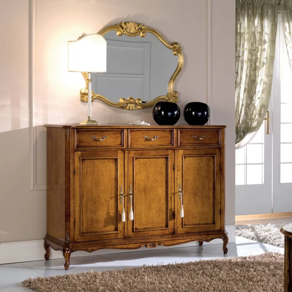 Klasyczny kredens z luksusowego drewna orzechowego Bassano Made in Italy - Richard Viadurini