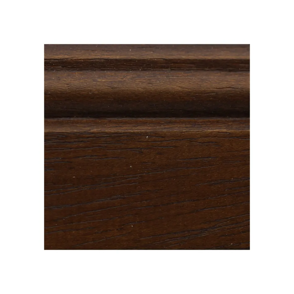 Klasyczny kredens z drewna Tanganika z 6 szufladami i 2 drzwiami Made in Italy - Bragi Viadurini