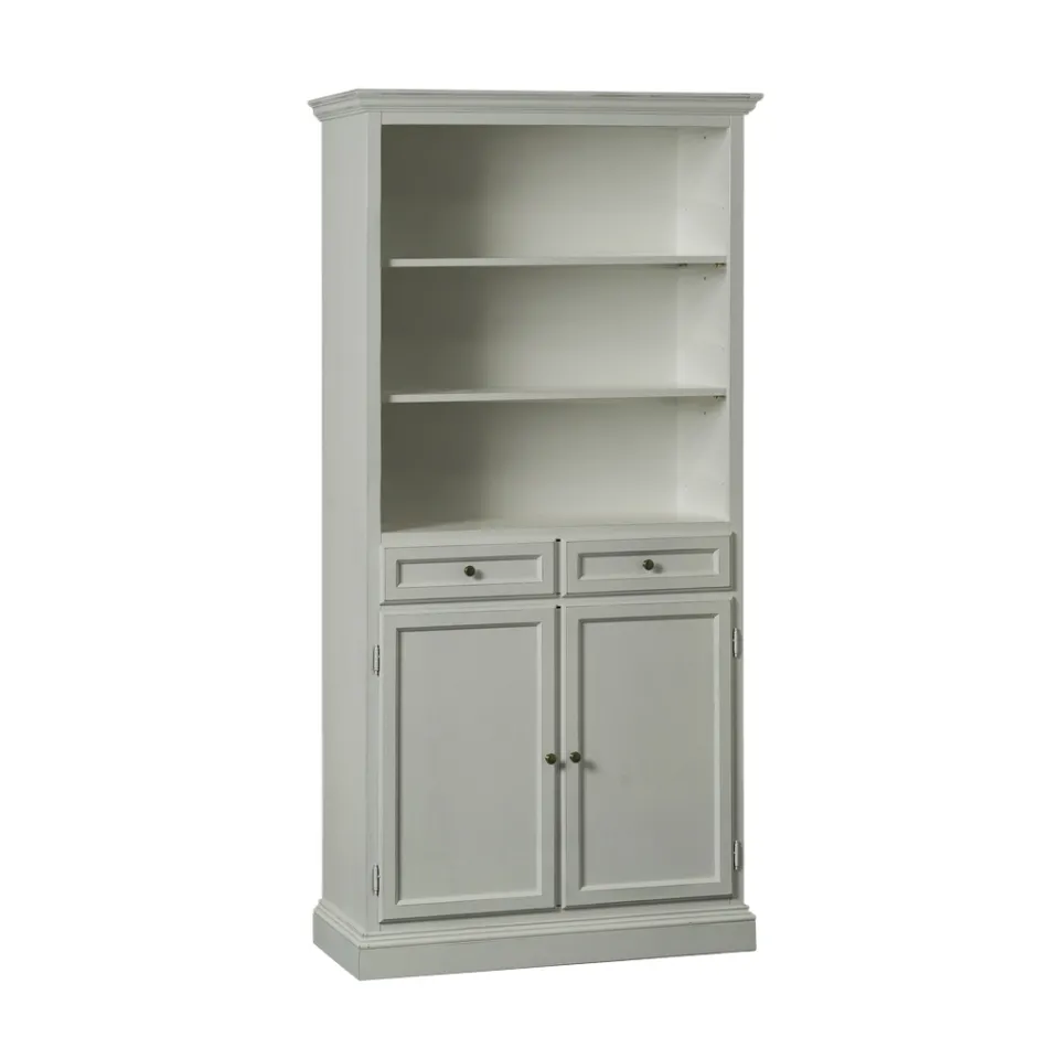 Kredens z 2 drzwiami, 2 szufladami i 2 otwartymi półkami Made in Italy - Camene Viadurini