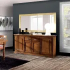 Kredens z 4 drzwiami i 2 szufladami z drewna Bassano Made in Italy - Tanit Viadurini